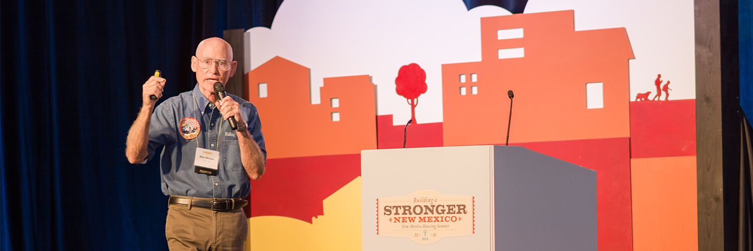 Man speaks at the Building a Stronger New Mexico Conference