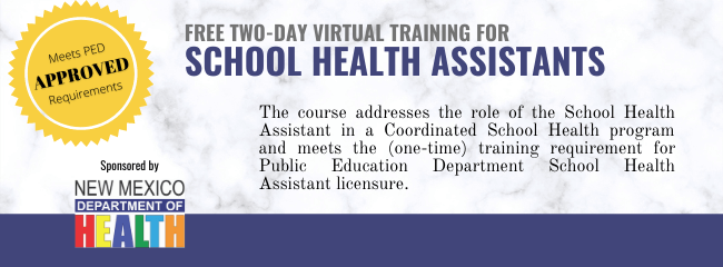 Free Two-Day Virtual Training for School Health Assistants